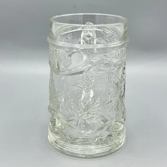 Beck's Beer Logo Handled Textured Glass Heavy 10oz Beer Mug Germany - Picture 4 of 5